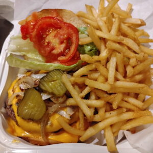 Cheese Burger with Fries