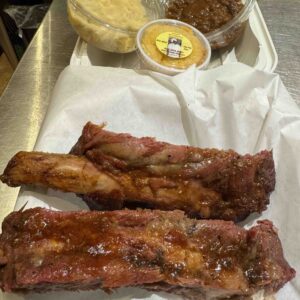 Two Piece Smoked BBQ Beef Rib Plate